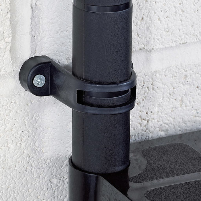 Raft de depozitare cu 4 polițe, negru, 61x30,5x130 cm, plastic - WALTI WALTI