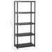 Raft de depozitare cu 5 polițe, negru, 71x38x170 cm, plastic - WALTI WALTI