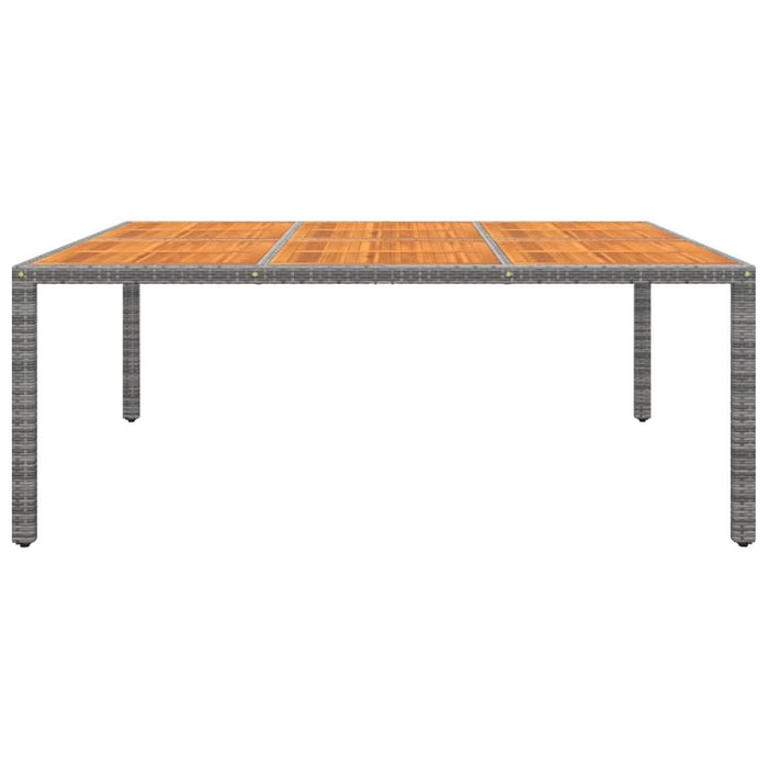 Masă de grădină, gri, 200x150x75cm, lemn de acacia/poliratan - WALTI WALTI