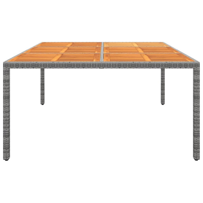 Masă de grădină, gri, 200x150x75cm, lemn de acacia/poliratan - WALTI WALTI