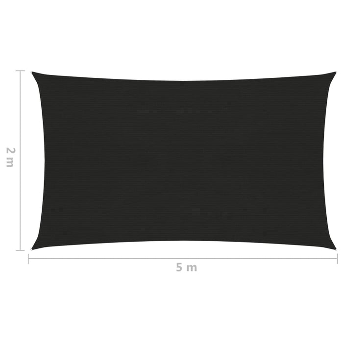 Pânză parasolar, negru, 2x5 m, HDPE, 160 g/m² - WALTI WALTI