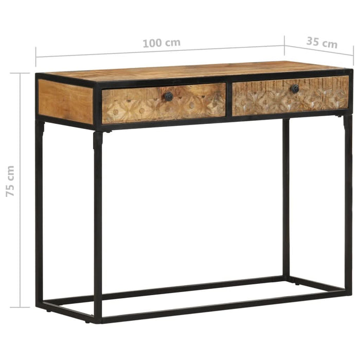 Masă consolă, 100x35x75 cm, lemn masiv de mango - WALTI WALTI