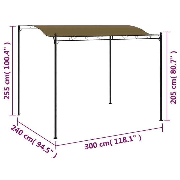 Copertină de soare, gri taupe, 3 x 2,4 m, 180 g/m² - WALTI WALTI