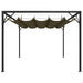 Pavilion grădină, acoperiș retractabil gri taupe 3x3 m 180 g/m² - WALTI WALTI