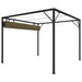 Pavilion grădină, acoperiș retractabil gri taupe 3x3 m 180 g/m² - WALTI WALTI