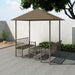 Pavilion grădină masă/bănci, gri taupe, 2,5x1,5x2,4 m, 180 g/m² - WALTI WALTI