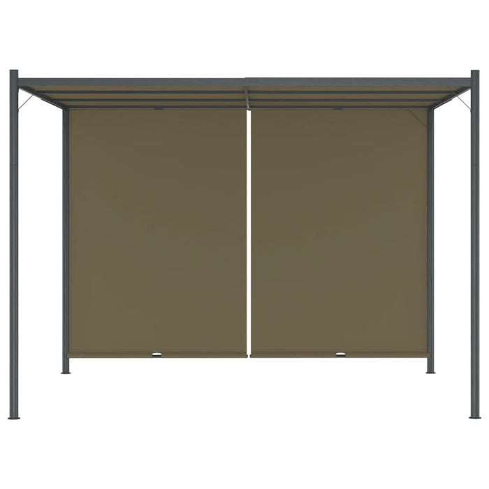Pergolă grădină cu acoperiș retractabil gri taupe 3x3m 180 g/m² - WALTI WALTI