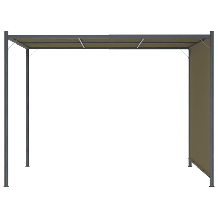 Pergolă grădină cu acoperiș retractabil gri taupe 3x3m 180 g/m² - WALTI WALTI