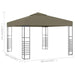 Pavilion de grădină, gri taupe, 3 x 3 m, 180 g/m² - WALTI WALTI