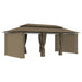 Pavilion cu perdele, gri taupe, 600 x 298 x 270 cm, 180 g/m² - WALTI WALTI