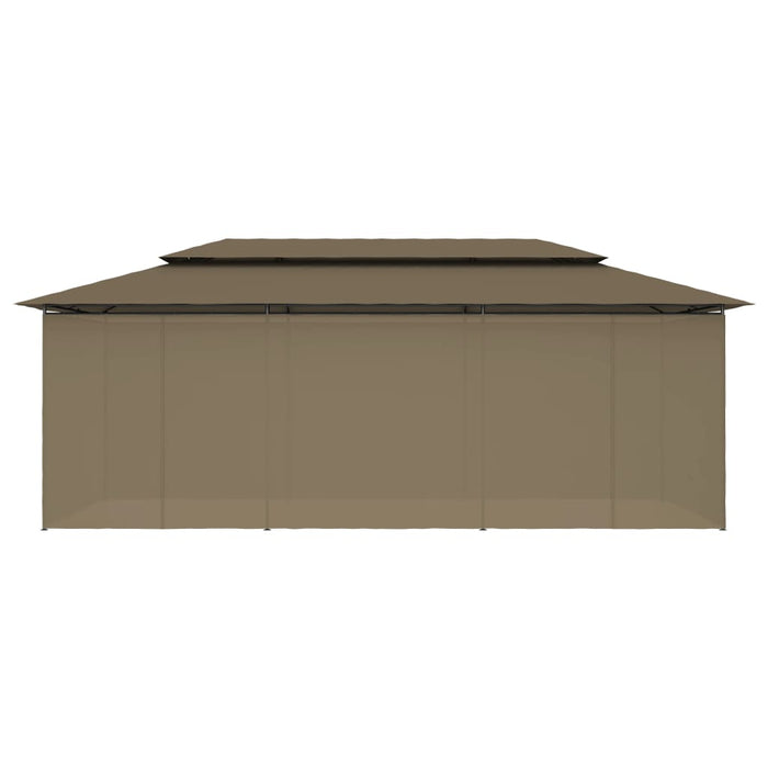 Pavilion cu perdele, gri taupe, 600 x 298 x 270 cm, 180 g/m² - WALTI WALTI