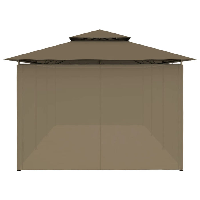 Pavilion cu perdele, gri taupe, 600 x 298 x 270 cm, 180 g/m² - WALTI WALTI