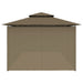 Pavilion cu perdele, gri taupe, 600 x 298 x 270 cm, 180 g/m² - WALTI WALTI