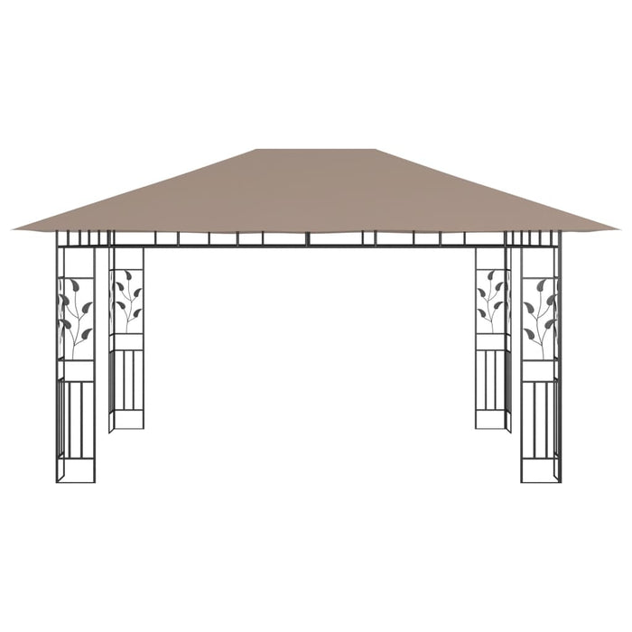 Pavilion cu plasă anti-țânțari, gri taupe, 4x3x2,73 m, 180 g/m² - WALTI WALTI