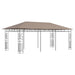 Pavilion cu plasă anti-țânțari, gri taupe, 6x3x2,73 m, 180 g/m² - WALTI WALTI