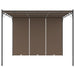 Pavilion de grădină cu perdea laterală, gri taupe, 3x3x2,25 m - WALTI WALTI