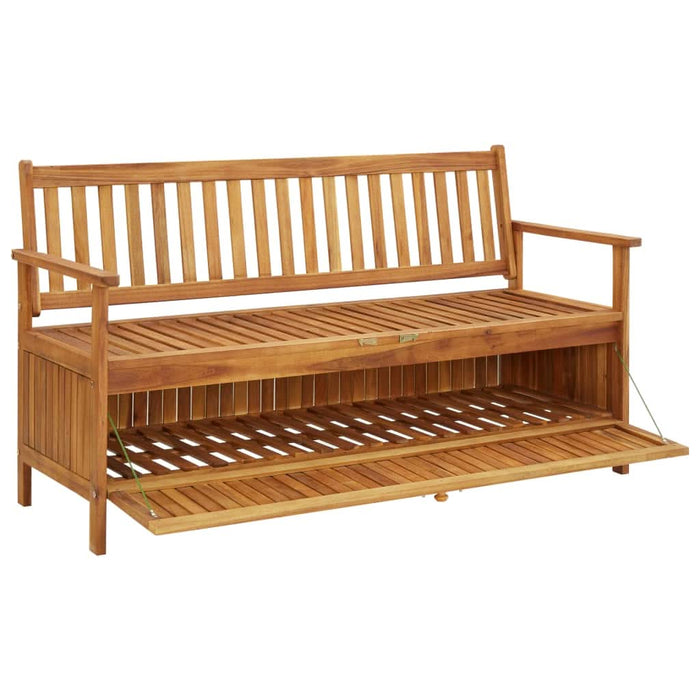 Bancă de depozitare grădină, 148 cm, lemn masiv de acacia - WALTI WALTI