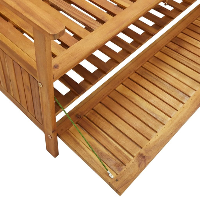 Bancă de depozitare grădină, 148 cm, lemn masiv de acacia - WALTI WALTI