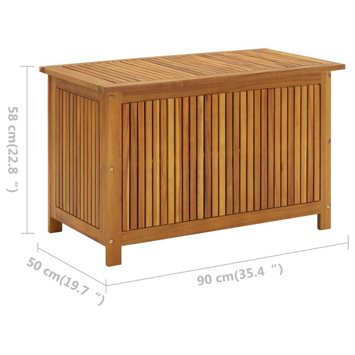 Ladă de depozitare grădină, 90x50x58 cm, lemn masiv de acacia - WALTI WALTI