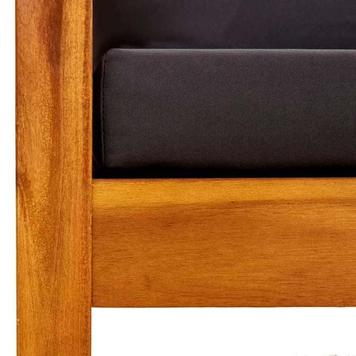 Bancă de grădină cu copertină, lemn masiv de acacia - WALTI WALTI