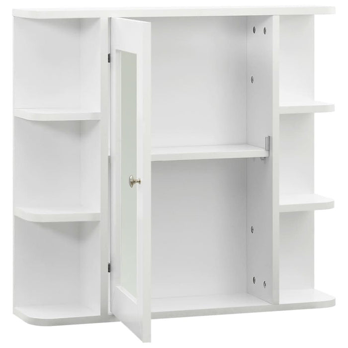 Dulap de baie cu oglindă, alb, 66x17x63 cm, MDF - WALTI WALTI