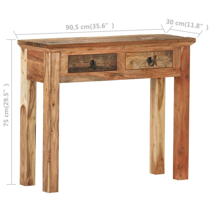 Masă consolă 90,5x30x75cm lemn masiv de acacia și lemn reciclat - WALTI WALTI