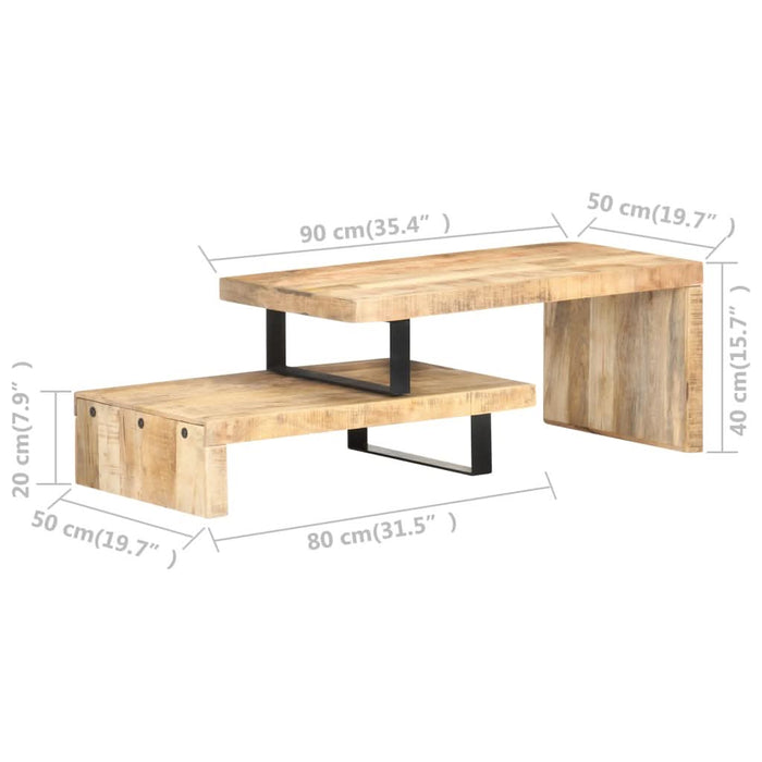 Set măsuțe de cafea, 2 piese, lemn masiv de mango - WALTI WALTI