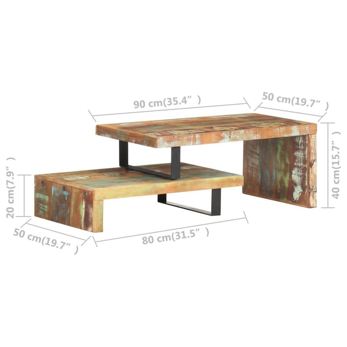 Set măsuțe de cafea, 2 piese, lemn masiv reciclat - WALTI WALTI