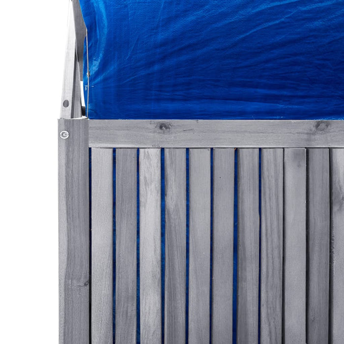 Cutie depozitare cu spalier, gri 99x55x160 cm lemn masiv acacia - WALTI WALTI