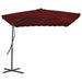 Umbrelă de exterior cu stâlp din oțel, bordo, 250x250x230 cm - WALTI WALTI