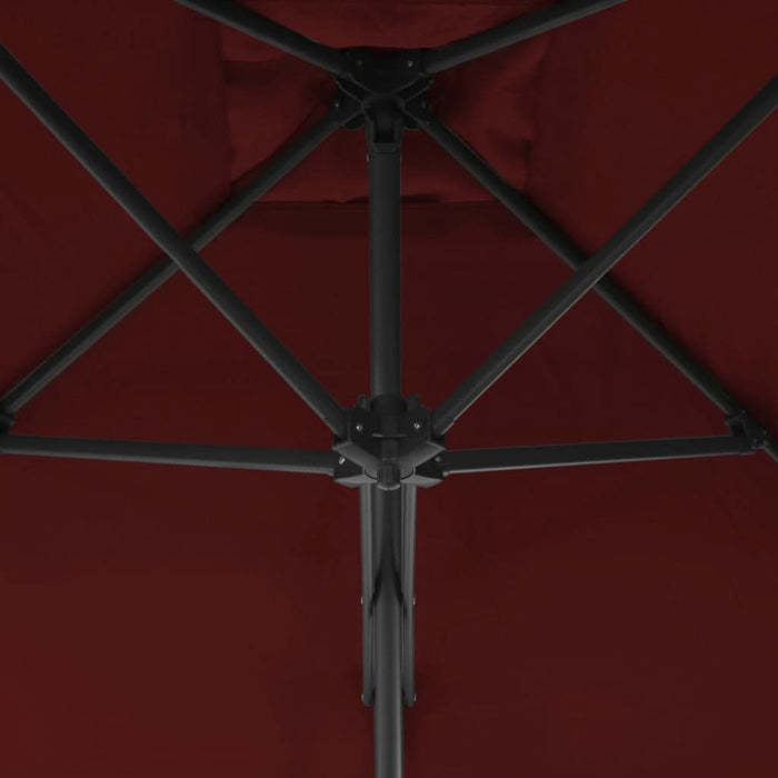 Umbrelă de exterior cu stâlp din oțel, bordo, 250x250x230 cm - WALTI WALTI
