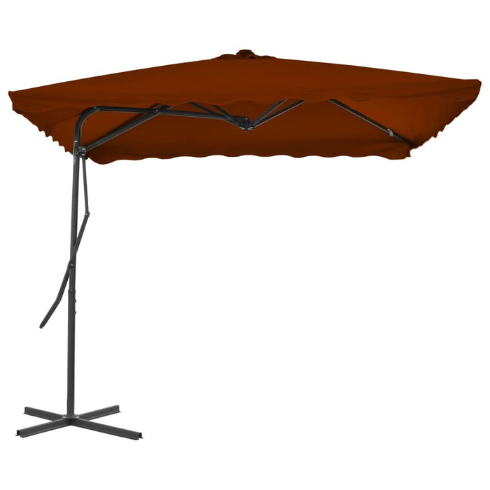 Umbrelă de exterior cu stâlp din oțel, teracota, 250x250x230 cm - WALTI WALTI