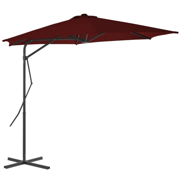 Umbrelă de exterior cu stâlp din oțel, bordo, 300x230 cm - WALTI WALTI