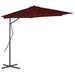 Umbrelă de exterior cu stâlp din oțel, bordo, 300x230 cm - WALTI WALTI