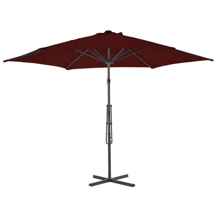 Umbrelă de exterior cu stâlp din oțel, bordo, 300x230 cm - WALTI WALTI