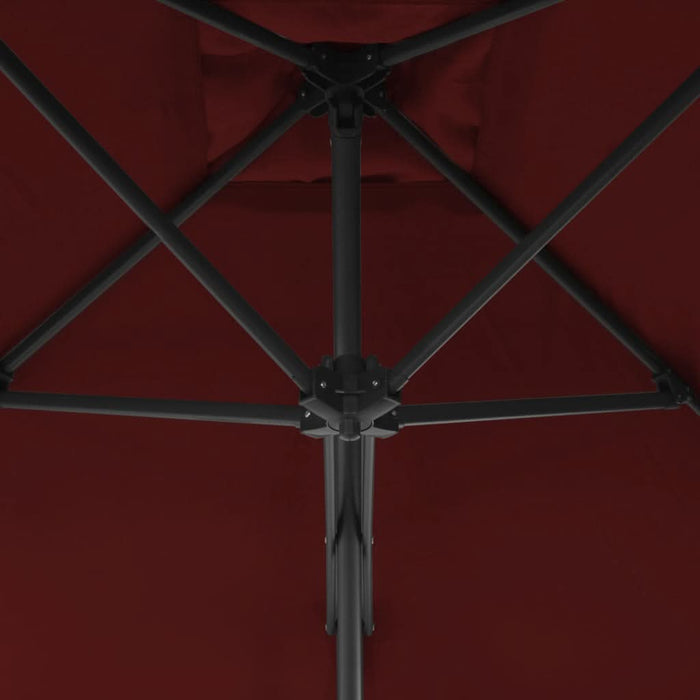 Umbrelă de exterior cu stâlp din oțel, bordo, 300x230 cm - WALTI WALTI