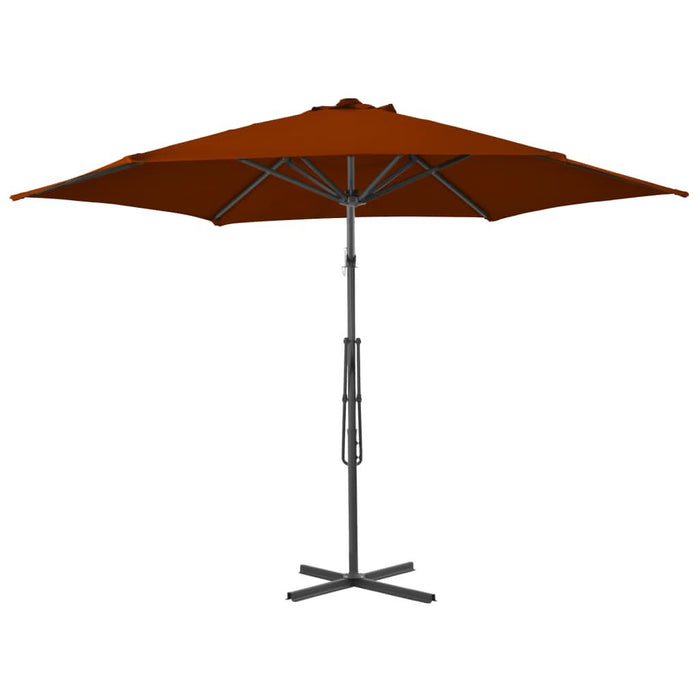 Umbrelă de exterior cu stâlp din oțel, teracota, 300x230 cm - WALTI WALTI