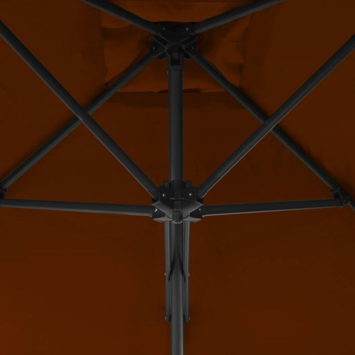 Umbrelă de exterior cu stâlp din oțel, teracota, 300x230 cm - WALTI WALTI