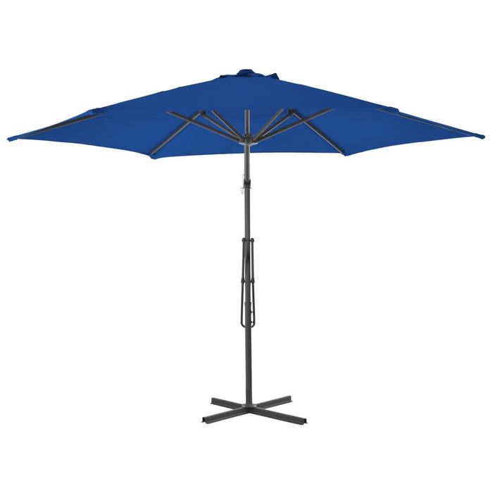 Umbrelă de exterior cu stâlp din oțel, albastru, 300 x 230 cm - WALTI WALTI
