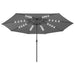 Umbrelă de soare exterior LED-uri & stâlp metal antracit 400 cm - WALTI WALTI