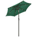 Umbrelă de soare cu lumini LED, verde, 200x211 cm, aluminiu - WALTI WALTI