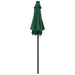Umbrelă de soare cu lumini LED, verde, 200x211 cm, aluminiu - WALTI WALTI