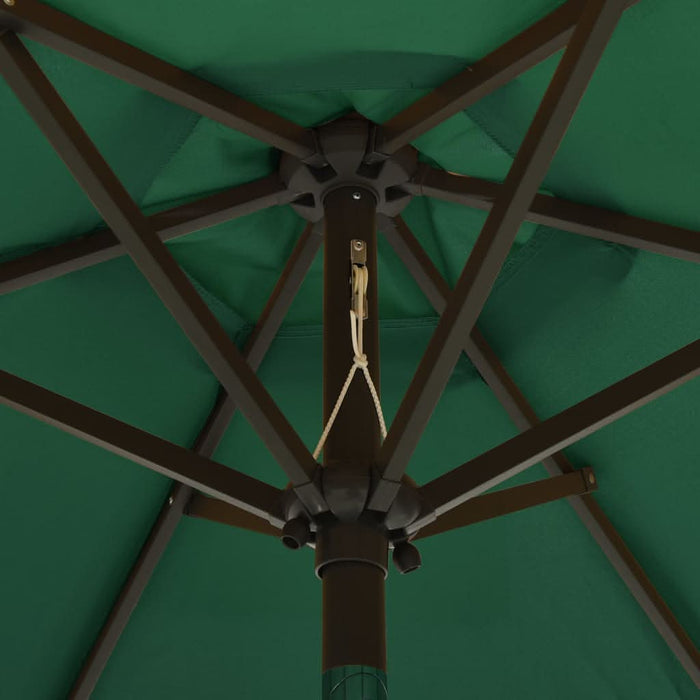 Umbrelă de soare cu lumini LED, verde, 200x211 cm, aluminiu - WALTI WALTI