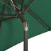 Umbrelă de soare cu lumini LED, verde, 200x211 cm, aluminiu - WALTI WALTI