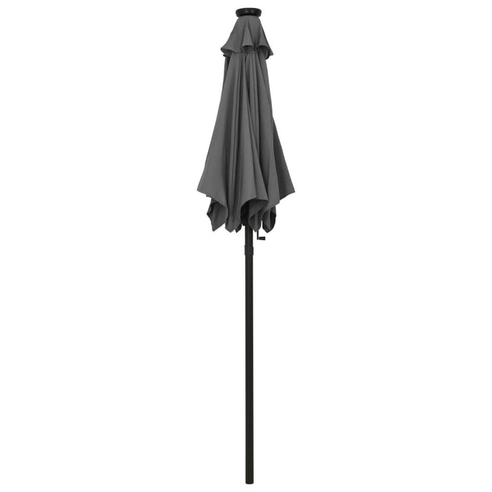 Umbrelă de soare cu lumini LED, antracit, 200x211 cm, aluminiu - WALTI WALTI