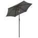 Umbrelă de soare cu lumini LED, antracit, 200x211 cm, aluminiu - WALTI WALTI