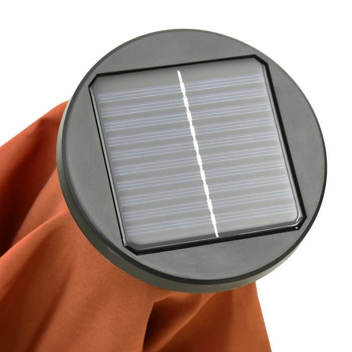 Umbrelă de soare cu lumini LED, cărămiziu, 200x211cm, aluminiu - WALTI WALTI