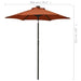 Umbrelă de soare cu lumini LED, cărămiziu, 200x211cm, aluminiu - WALTI WALTI