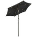 Umbrelă de soare cu lumini LED, negru, 200x211 cm, aluminiu - WALTI WALTI
