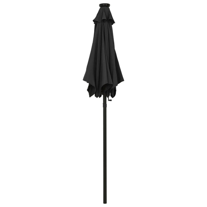 Umbrelă de soare cu lumini LED, negru, 200x211 cm, aluminiu - WALTI WALTI